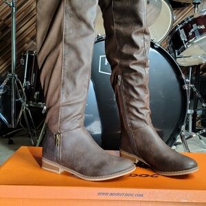 Rocket Dog Brown Over the Knee Boots